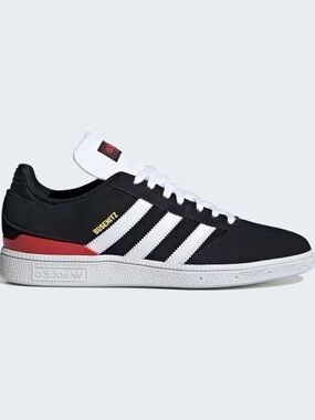 Men’s Adidas Busenitz Pro skate shoes in the Black/White/Scarlet.  Size 6.5